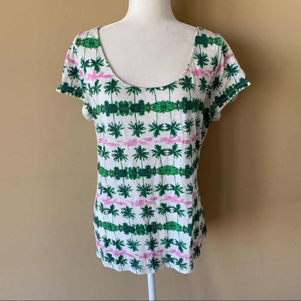Chip & Pepper Large White Palm Trees Beach Shirt